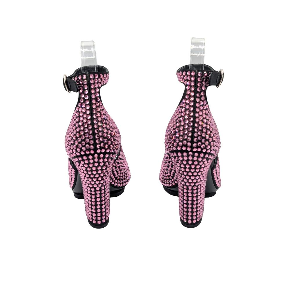 Prada Pink Swarovski Crystal Block Heels Fall 2019 Size 37 - Picture 7 of 9
